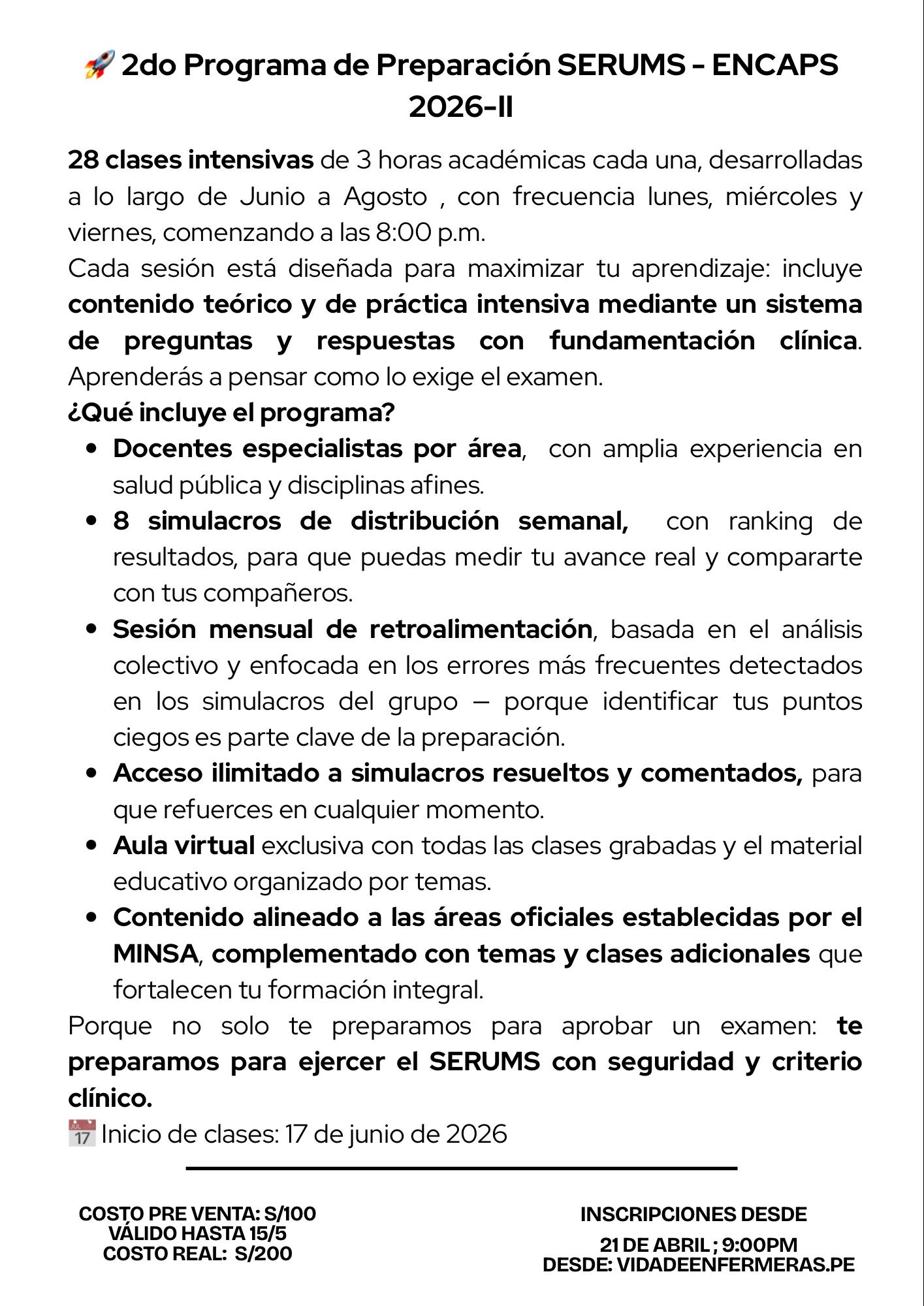 REPASO SERUMS 2026-II ENFERMERÍA