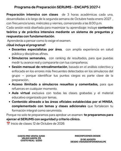 Curso Repaso ENCAPS 2027-I